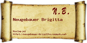 Neugebauer Brigitta névjegykártya